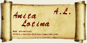 Anita Lotina vizit kartica